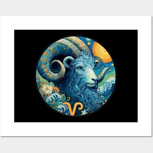 ZODIAC Aries - Astrological ARIRS - ARIRS - ZODIAC sign - Van Gogh style - 13 Posters and Art